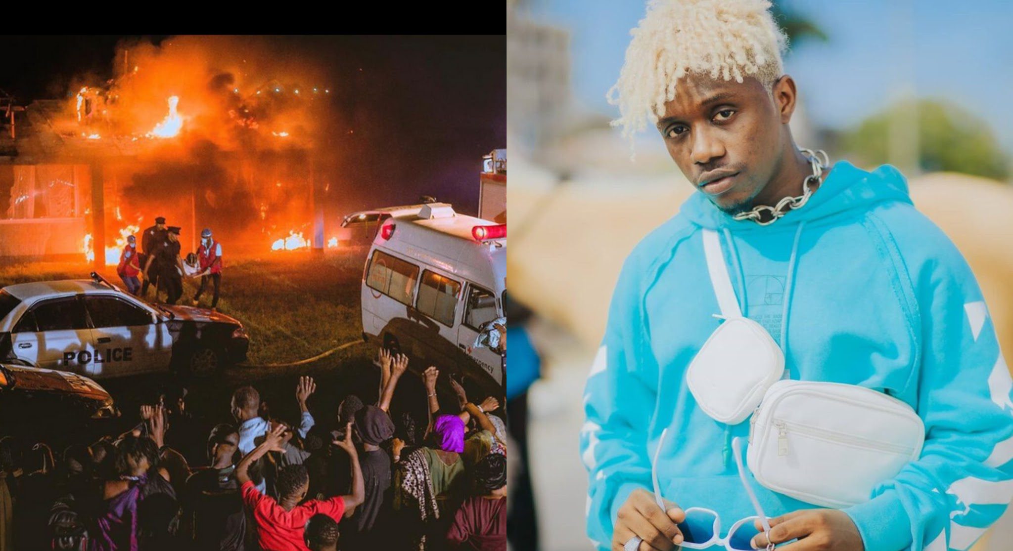 Tanzanian Musician Rayvanny sets House on Fire