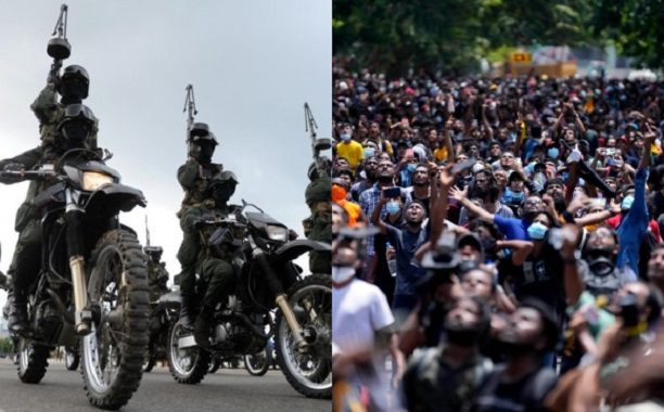 Sri Lankan Army calls protestors to desist from Violence or Face consequences