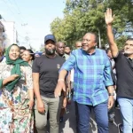 President Uhuru Kenyatta storms Mombasa streets in Joy