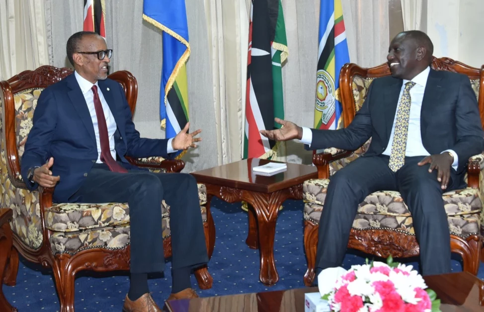 Rwandan President Paul Kagame and President-elect William Ruto