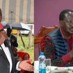Former Bahati Member of Parliament Kimani Ngunjiri and Azimio La Umoja-One Kenya Alliance leader Raila Odinga.