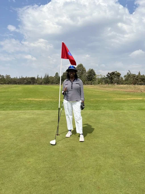 Martha Karua goes golfing during Ruto’s inauguration