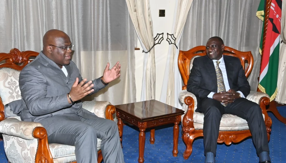 President of the Democratic Republic of the Congo Felix Tshisekedi and President-elect William Ruto