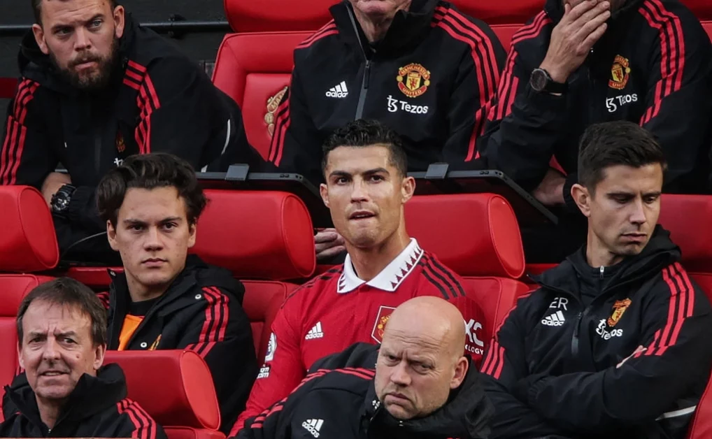 Cristiano Ronaldo on the bench in a past fixture (Courtesy/GETTY)
