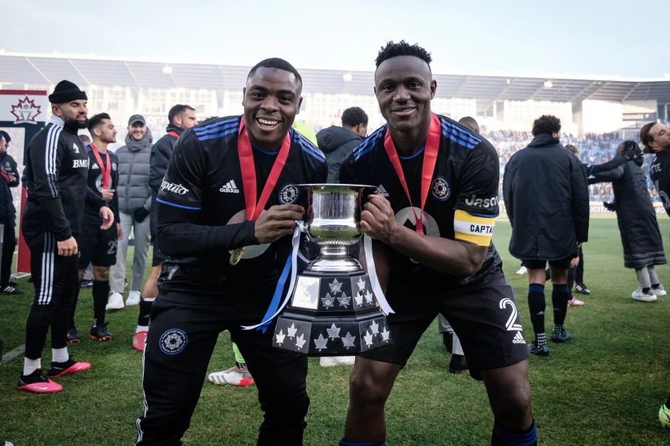 Victor Wanyama celebrates after winning the Canadian Championship (Photo/Courtesy)