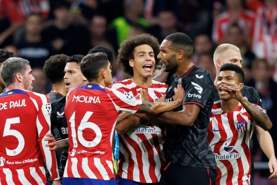 Tensions flare in Champions League fixture as Atletico are awarded late penalty vs Leverkusen (Courtesy/GETTY)