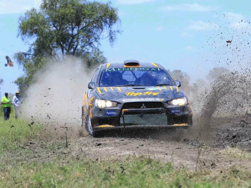 Carl ‘Flash’ Tundo leaves his competitors battling his dust at a past event during the first round of the KCB Guru Nanak Rally at Stoni Athi in Machakos, the location for the Sikh Union Training Rally (Photo/PD/PHILIP KAMAKYA)