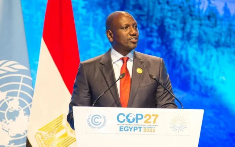 COP27: Ruto blames the West over delay measures toward Climate Change