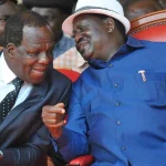 Former Kakamega Governor Oparanya with Azimio leader Raila Odinga in a past event