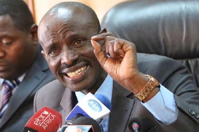 Former KNUT Secretary General Wilson Sossion speaking at a past event. [Image/File]
