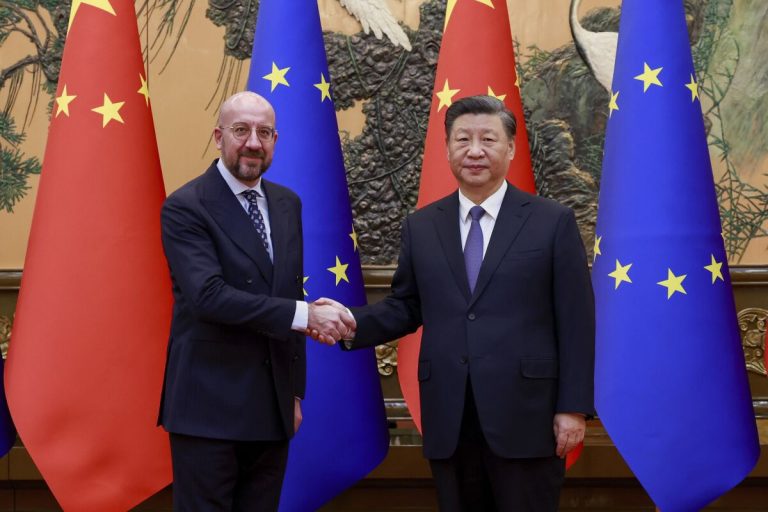 Chinese President  Meets European Council Leader in Beijing