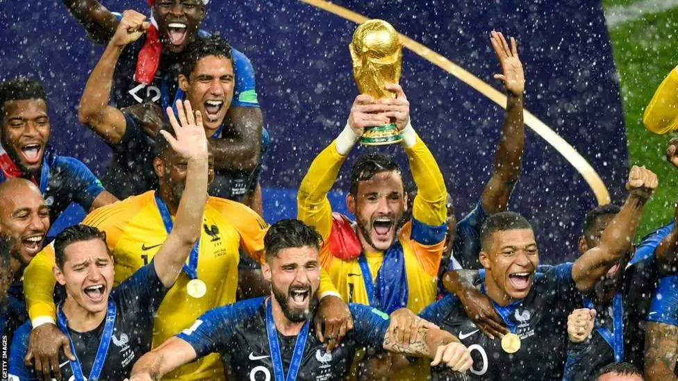 France Captain Hugo Lloris lifts the World Cup in 2018, Russia (Photo: Getty)