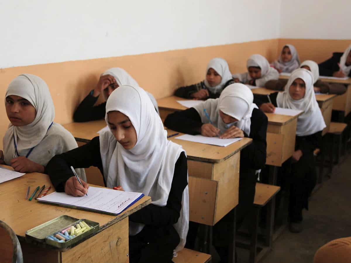 Students during class session in Kabul