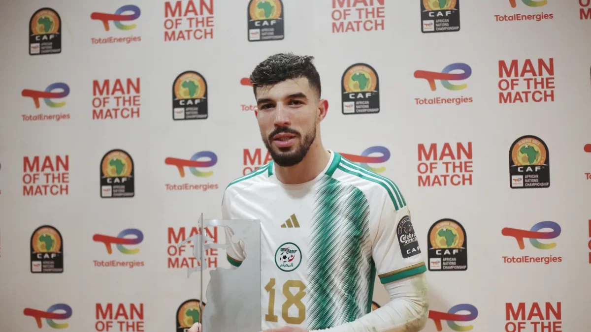 Ayman Mahious takes hosts Algeria to the CHAN Semi-finals (Photo: Courtesy)