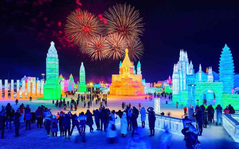 Chinese Ice City Attracts Global Visitors with Winter Wonderland