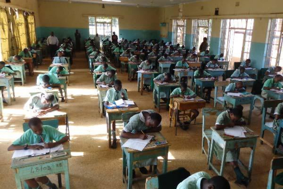 Grade 6 pupils during exam session last year.