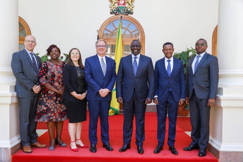 President Ruto with the Canadian government officials.