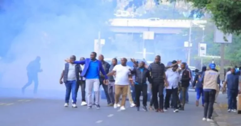 Azimio’s mass action gets disrupted by police at the KICC