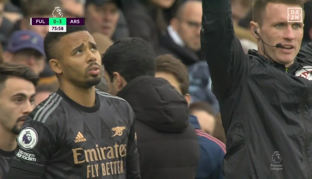 Gabriel Jesus returns from injury for Arsenal in the Premier League (Photo: DAZN)