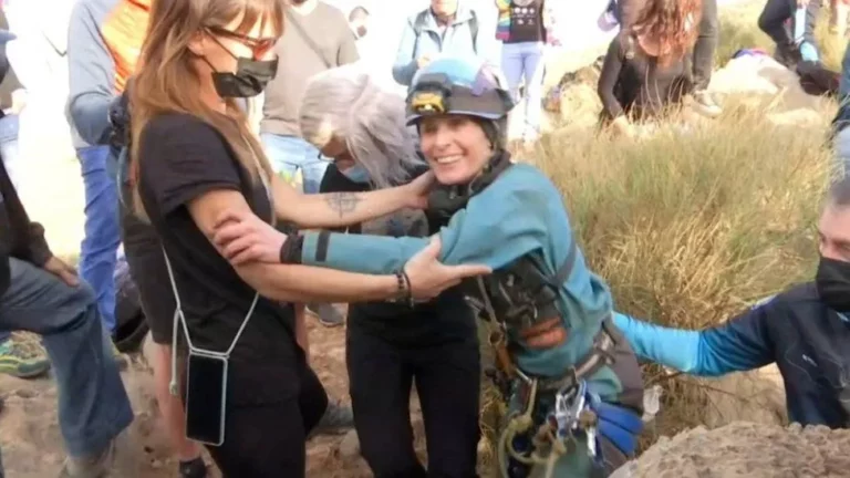 Spanish Woman emerges out of cave after spending 500 days in isolation