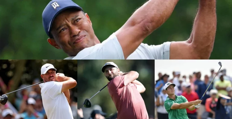 The Masters: Koepka, Rahm and Hovland share the lead as Woods battles to make a cut at Augusta National
