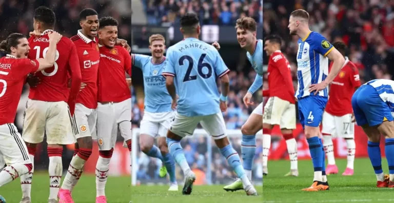 Man Utd beat Brighton on penalties to set up a Manchester Derby in the FA Cup finals