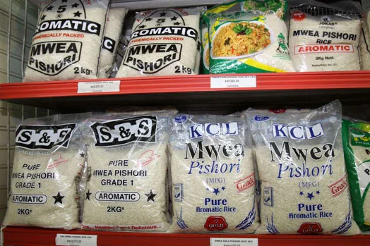 Various kinds of rice Kenyans buy