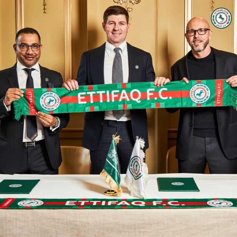 Steven Gerrard Named Al -Ettifaq Manager