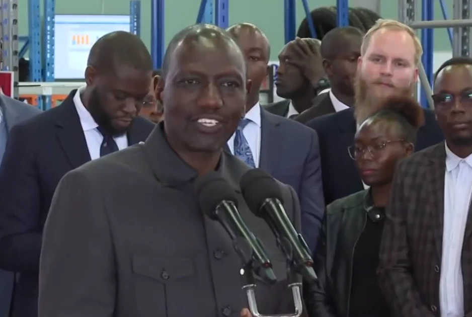 President William Ruto speaks when he visited the Roam Park motorcycle assembly plant on July 25, 2023. [Photo/Courtesy]