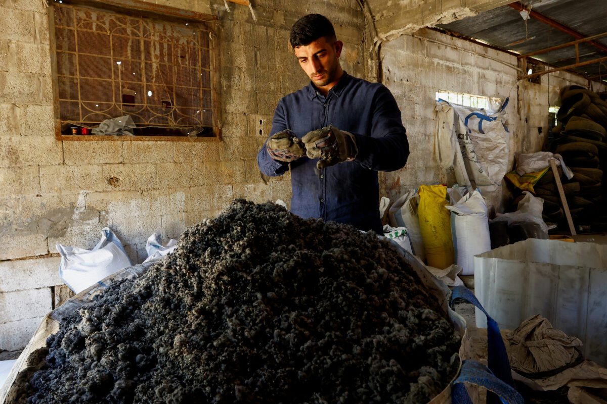 Environmental Hero in Gaza Transforms Trash into Treasure Despite Obstacles.