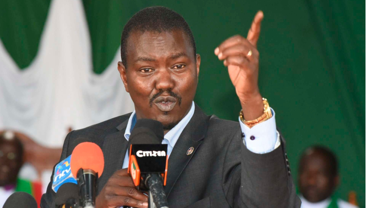 Uasin Gishu Senator Jackson Mandago. He is also the county's former Governor. An arrest warrant has been issued out for him in relation to the scholarship saga going on in the county. 