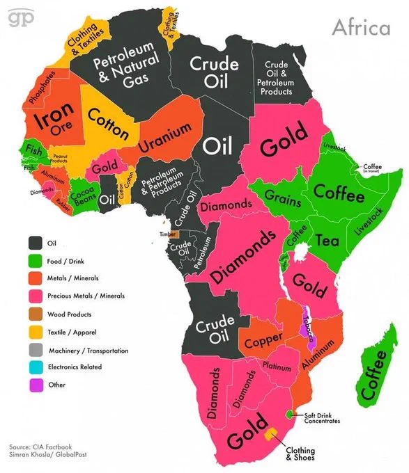 Africa's Vast of Wealth [Photo/ CIA Factbook]