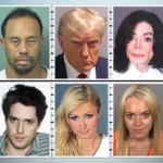 A RIGHT MUG World’s famous mugshots as Donald Trump hauled to jail – from Paris Hilton’s drunk drive to David Bowie’s drugs charge