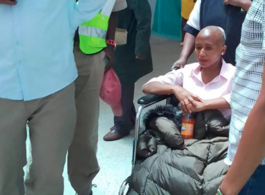 Kirinyaga Woman Rep Njeri Maina Sustains Head Injuries After Attack By Goons
Johnson Muriithi
By Johnson Muriithi
 Published on: August 22, 2023 03:55 (EAT)
Kirinyaga Woman Rep Njeri Maina sustains head injuries after attack by goons
Kirinyaga Woman Representative Jane Njeri Maina in a wheelchair after being attacked by goons on August 22, 2023.