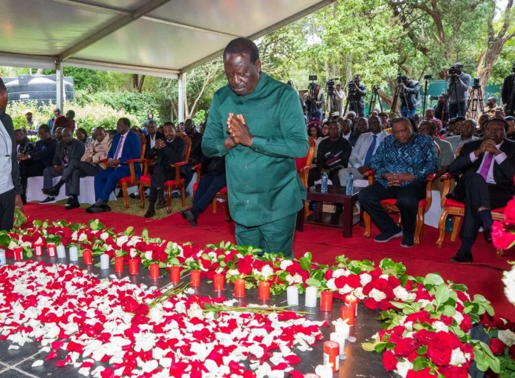 Azimio Coalition leader Raila Odinga in Bondo for prayers regarding those who lost lives in the anti-government protests.