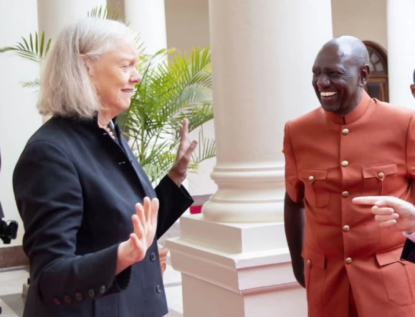President Ruto and Us ambassodor Whitman. [Photo/Courtesy] Ambassador