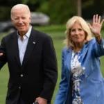 FILE - US President Joe Biden and First Lady Jill Biden walk to the White House upon arrival on the South Lawn in Washington, DC, August 26, 2023, following a week long vacation in Lake Tahoe, Nevada. (Photo/AFP)