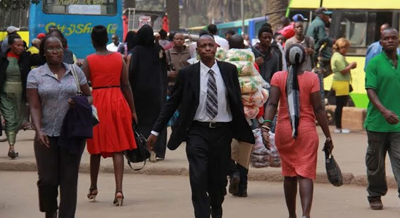 File Image of KENYANS-WALKING on the streets of Nairobi [Photo/Courtesy]