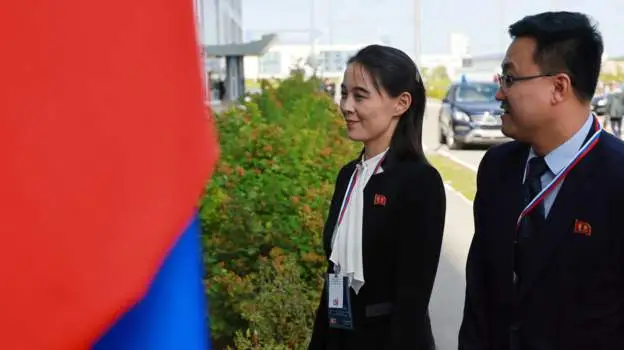 Kim Yo Jong, Kim's powerful sister, was photographed among Kim's meeting delegation. [Photo/Reuters]