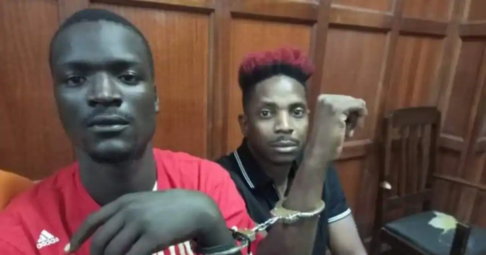 Eric Omondi in court after being arrested for protesting. He has since been convicted and sentenced