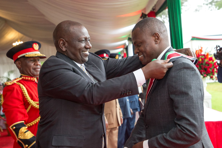 Ndindi Nyoro with William Ruto.[Photo/The-Star] Who Owns Kenya