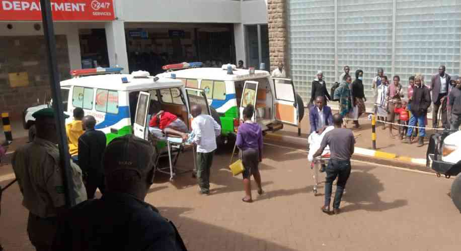 Over 70 students from Amabuko Mixed Secondary School, Kisii admitted over alleged food poisoning. [Photot/Courtesy]