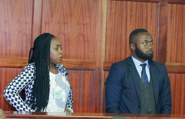 Journalist Jacque Maribe and Jowie Irungu at Milimani Law Court on November 26, 2019.[Image: FILE] High