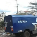 Wells Fargo truck found abandoned after the over Ksh.94 million it was ferrying was stolen. PHOTO | COURTESY