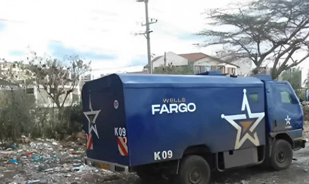 Wells Fargo truck found abandoned after the over Ksh.94 million it was ferrying was stolen. PHOTO | COURTESY
