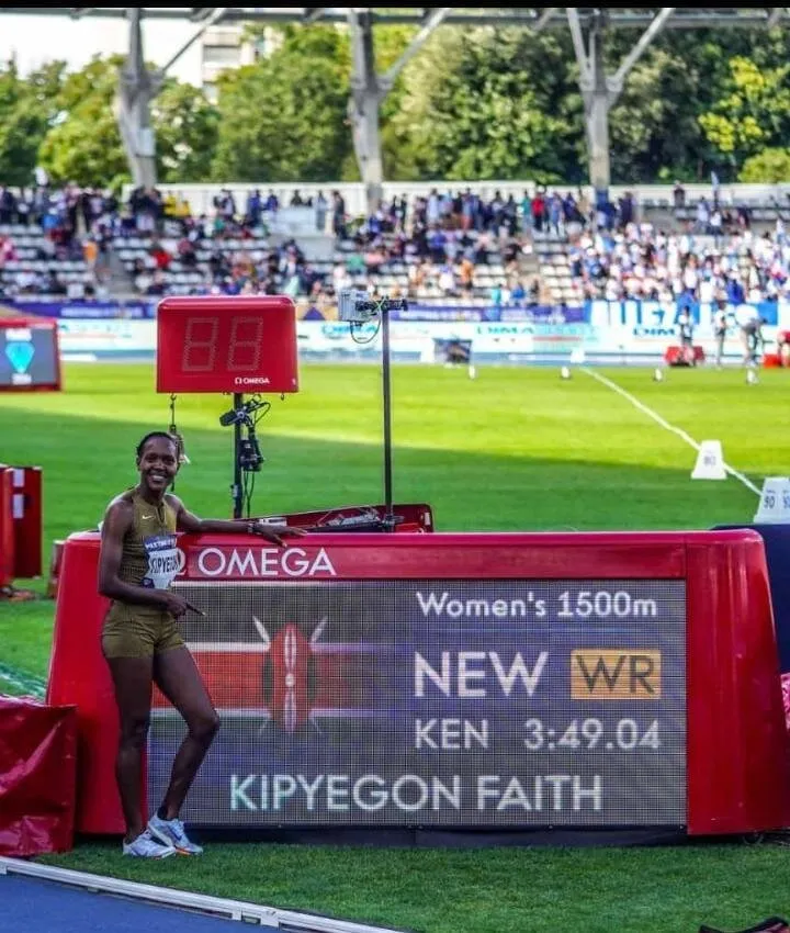 Relentless! Faith Kipyegon Breaks Her World 1,500m Record