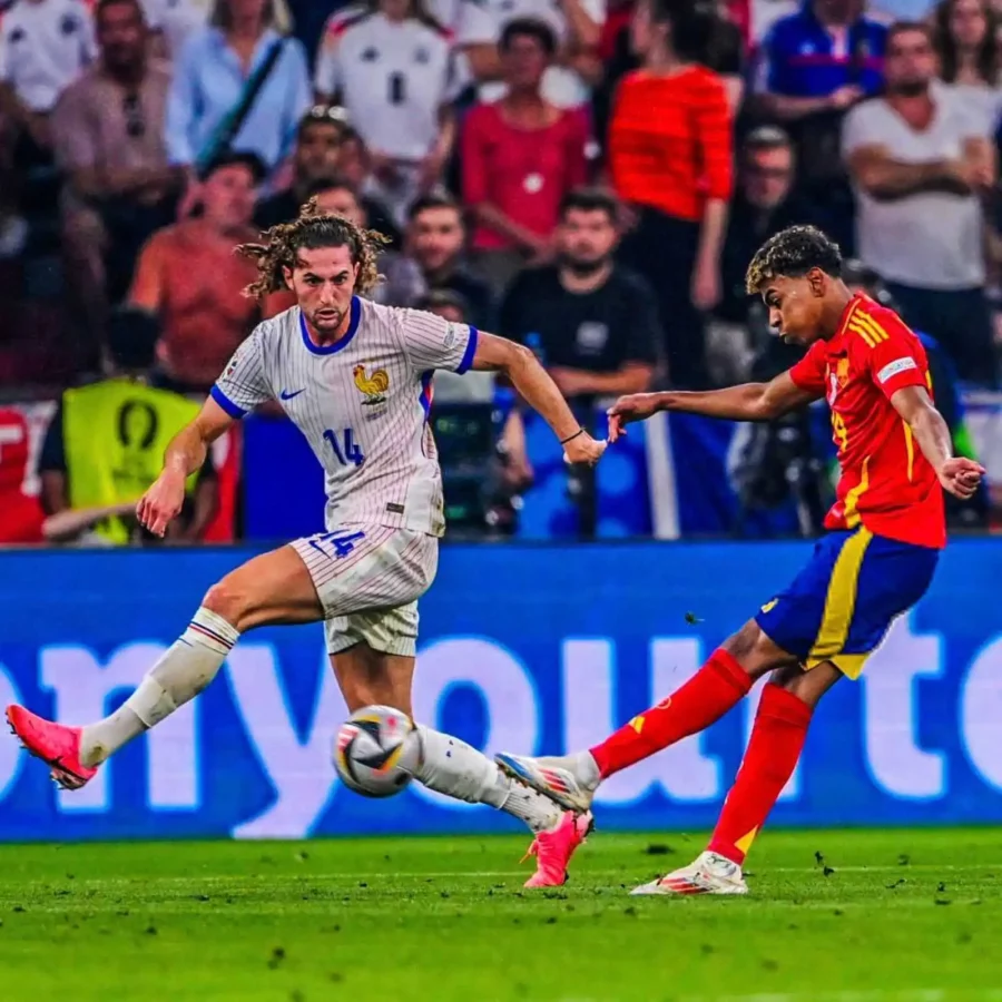 Lamine Yamal Adren Rabiot Spain vs France Euro 2024 sems