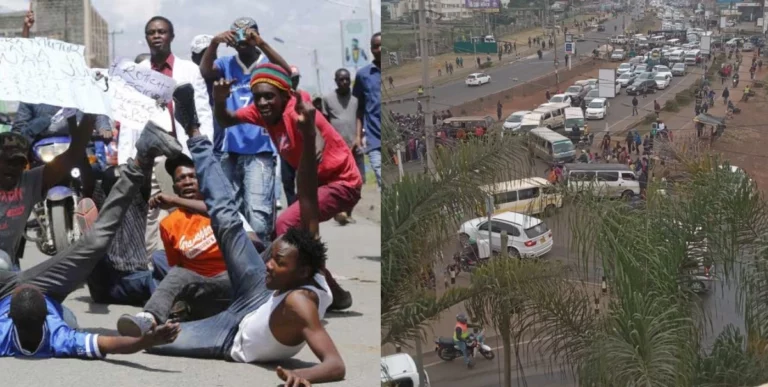 Matatu Operators block Ngong Road Protesting Police Harassment