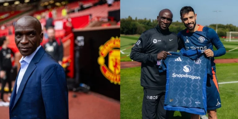 Eliud Kipchoge honoured at Old Trafford as Liverpool hammer Man United 3-0