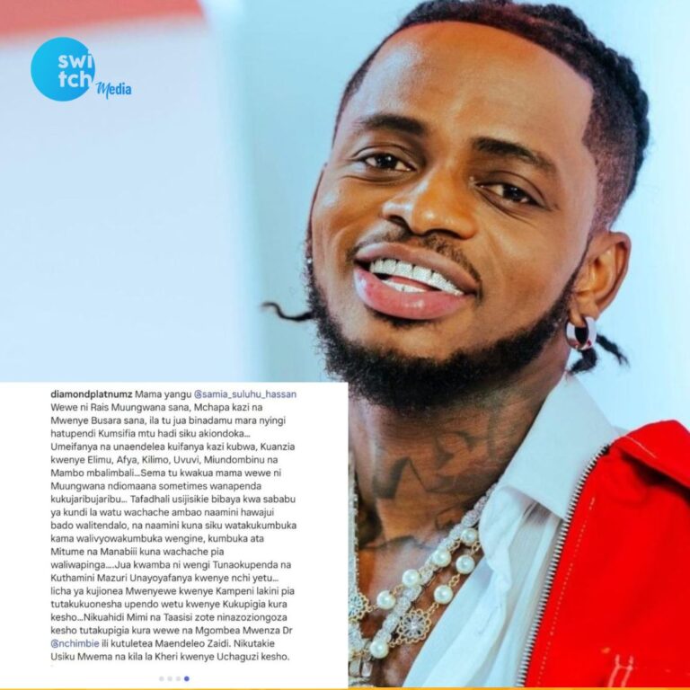 Diamond Deletes Posts Endorsing President Samia After Fan Backlash